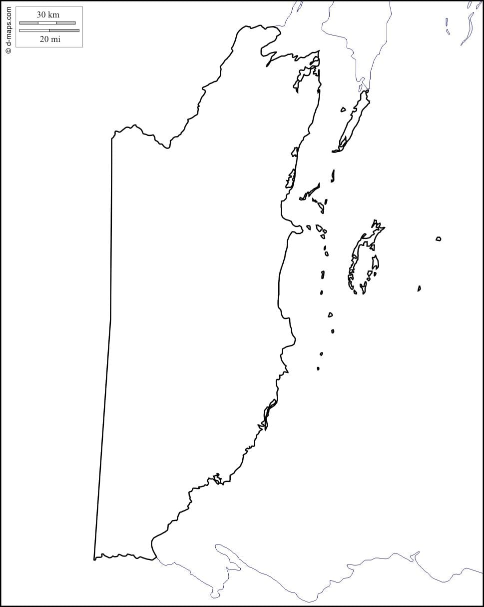 Kaart van leë Belize