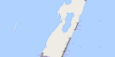 Kaart van ambergrys caye Belize