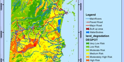Kaart van Belize klimaat